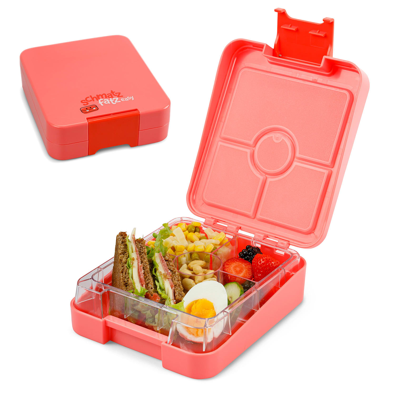 Klarstein Schmatzfatz easy, desiatový box, 4 priehradky, 18 × 15 × 5 cm