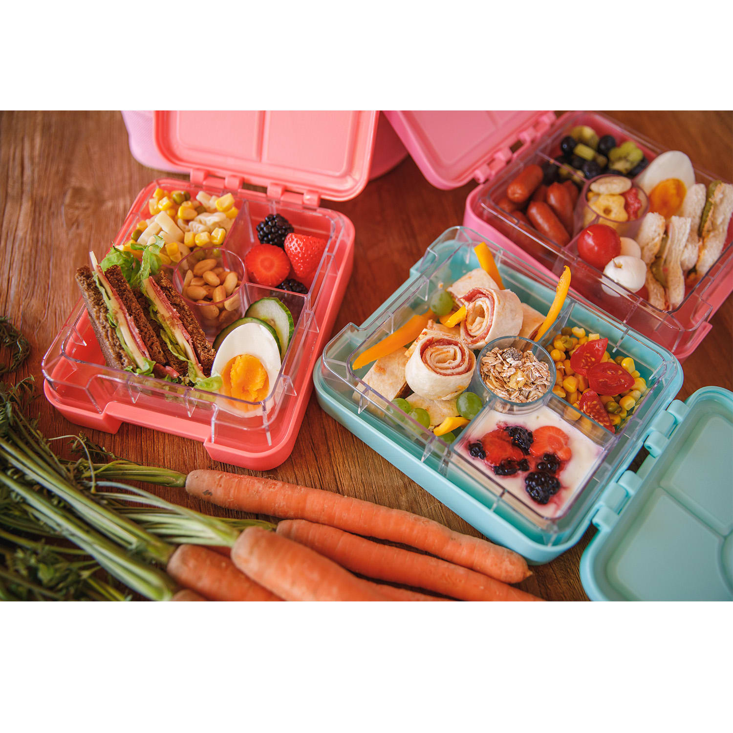 Klarstein Schmatzfatz easy, desiatový box, 4 priehradky, 18 × 15 × 5 cm – Obrázok 2