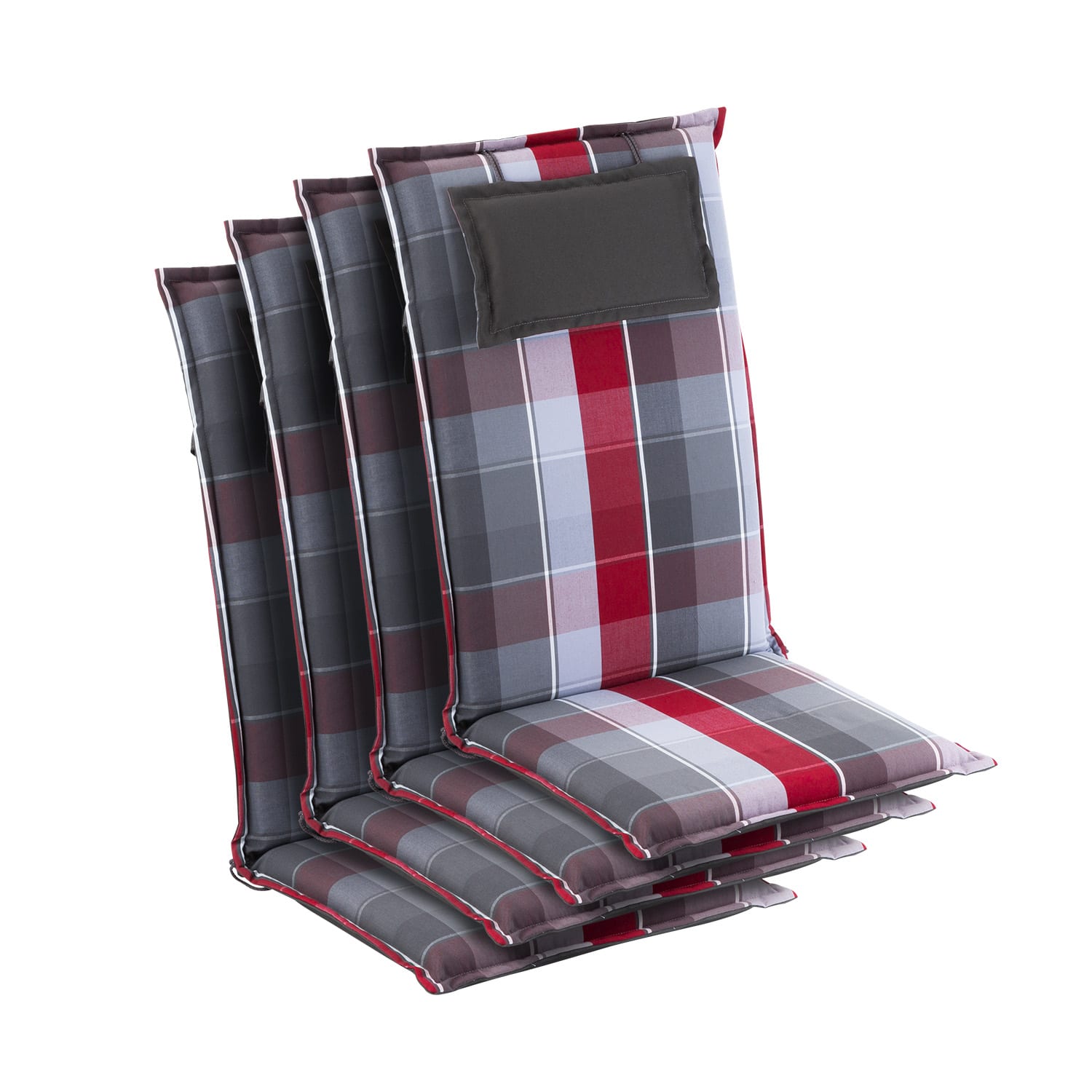 Blumfeldt Donau, poduška, čalúnenie na stoličku, vysoké operadlo, záhradná stolička, polyester, 50x120x6cm, 4 x poduška