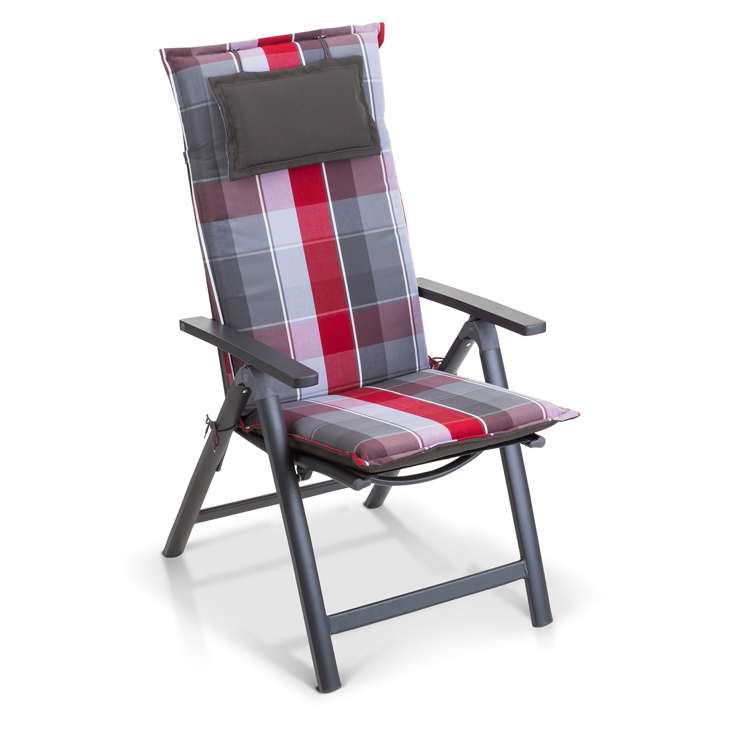Blumfeldt Donau, poduška, čalúnenie na stoličku, vysoké operadlo, záhradná stolička, polyester, 50x120x6cm, 4 x poduška – Obrázok 2