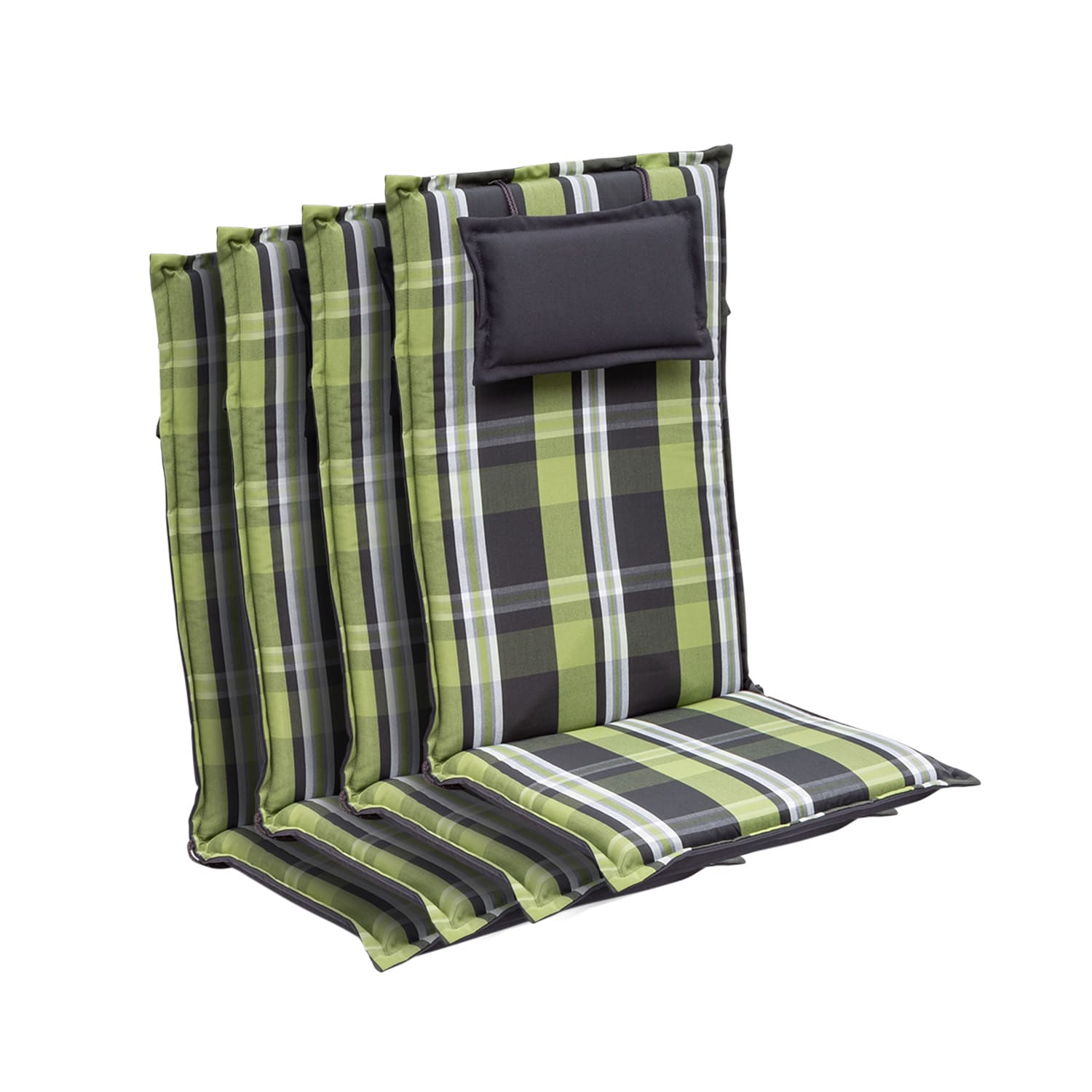 Blumfeldt Donau, poduška, čalúnenie na stoličku, vysoké operadlo, záhradná stolička, polyester, 50 x 120 x 6 cm, 4 x poduška
