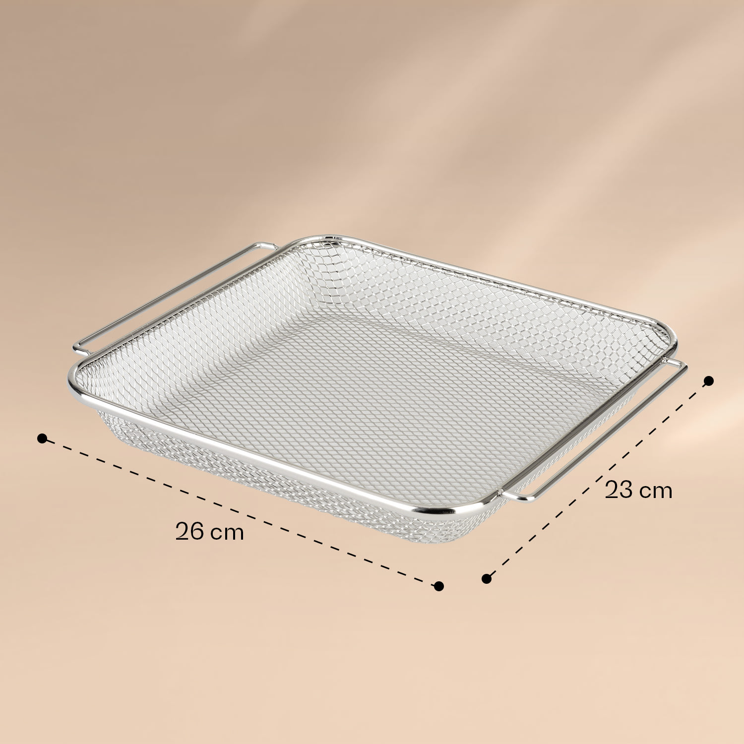 Klarstein AeroVital Cube Chef, drôtený kôš do teplovzdušnej fritézy, nehrdzavejúca oceľ – Obrázok 3