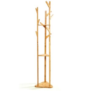 Blumfeldt Vešiak s rozvetvením, trojuholníkový, 3 police, 32,5 × 166 cm (Ø × H), 100 % bambus