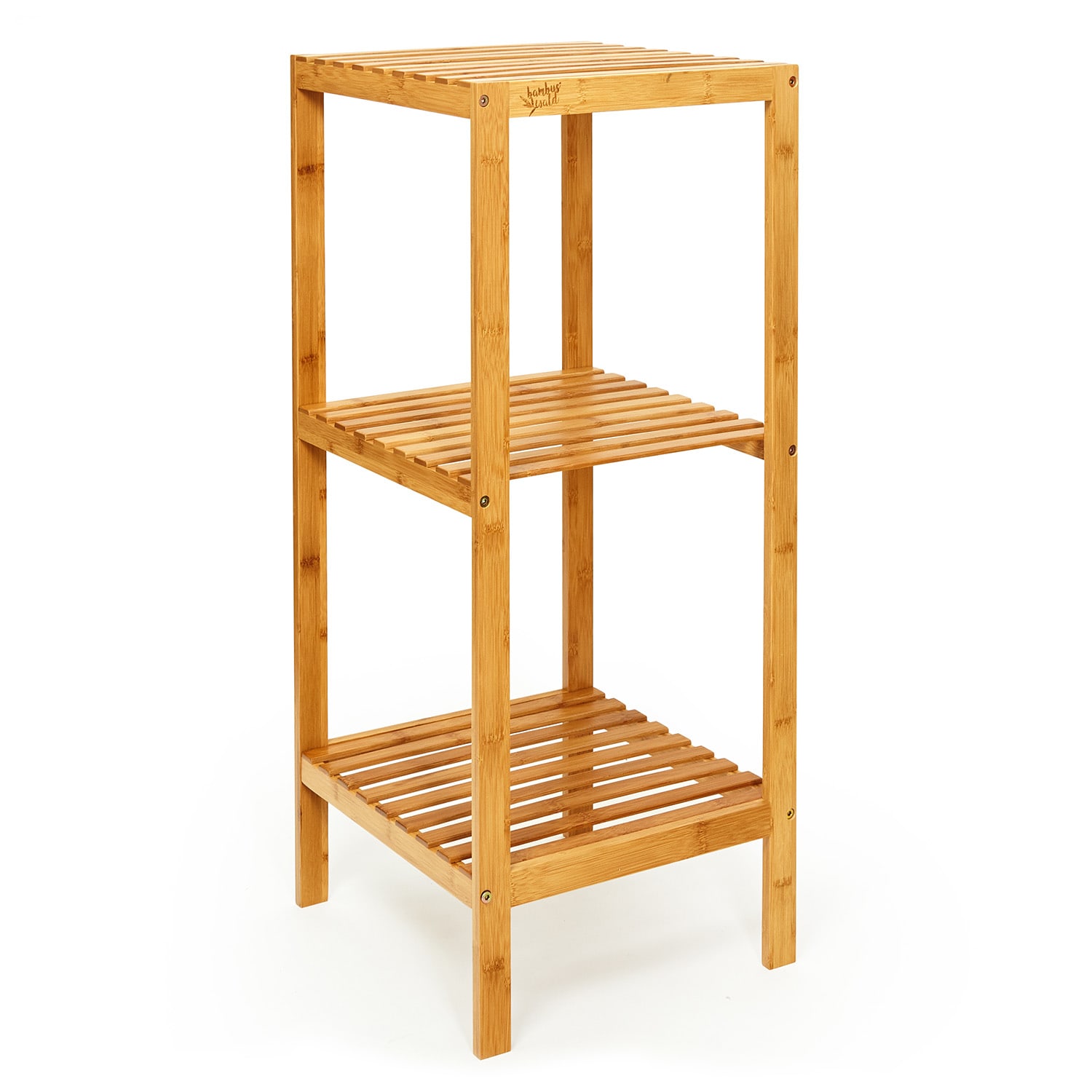 Blumfeldt Regál, viacúčelový regál, 3 úrovne, 34 × 80 × 33 cm (Š × V × H), kombinovateľný, bambus – Obrázok 4