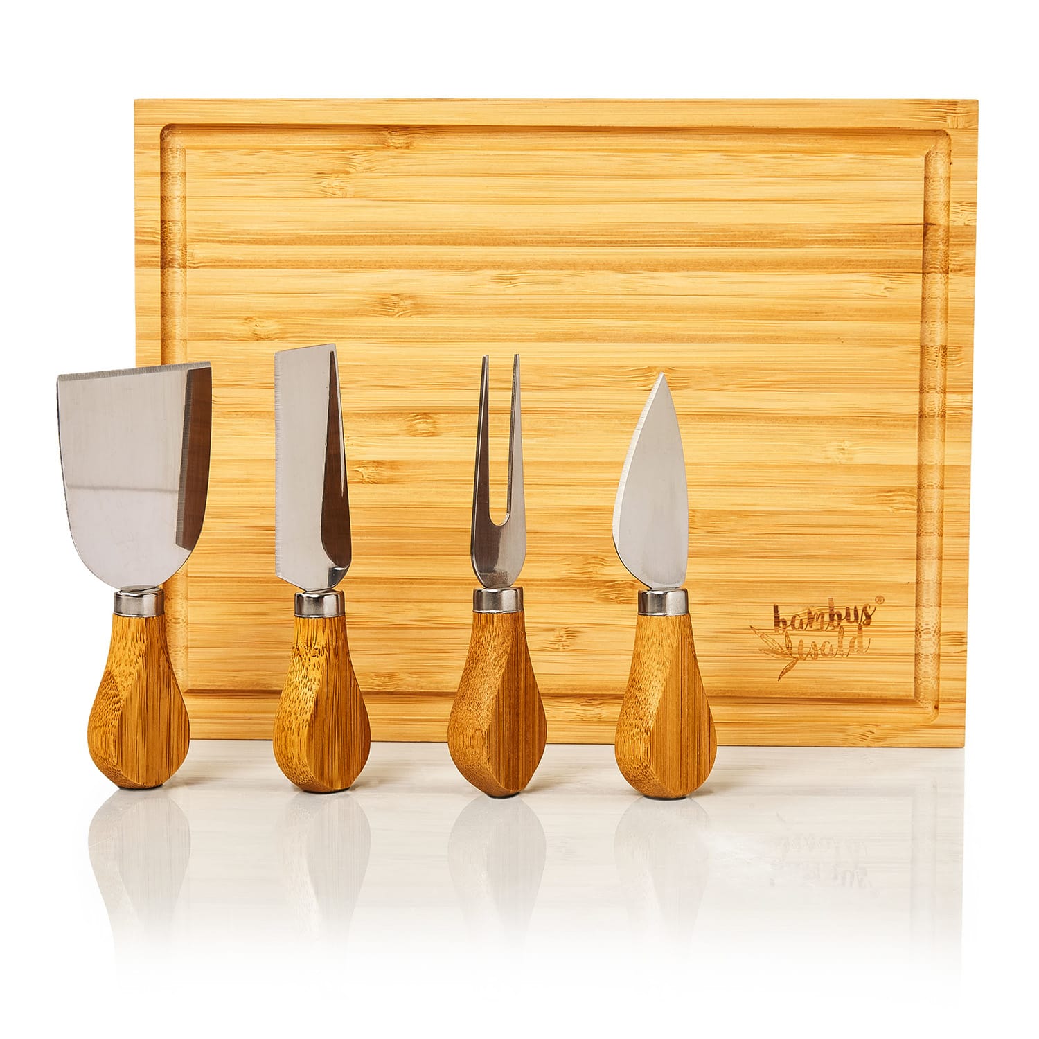 Klarstein Doska na syr so zásuvkou na nože, 25,2 x 3 x 19,5 cm (ŠxVxH), 4 špeciálne nože, jednoduchá údržba – Obrázok 3