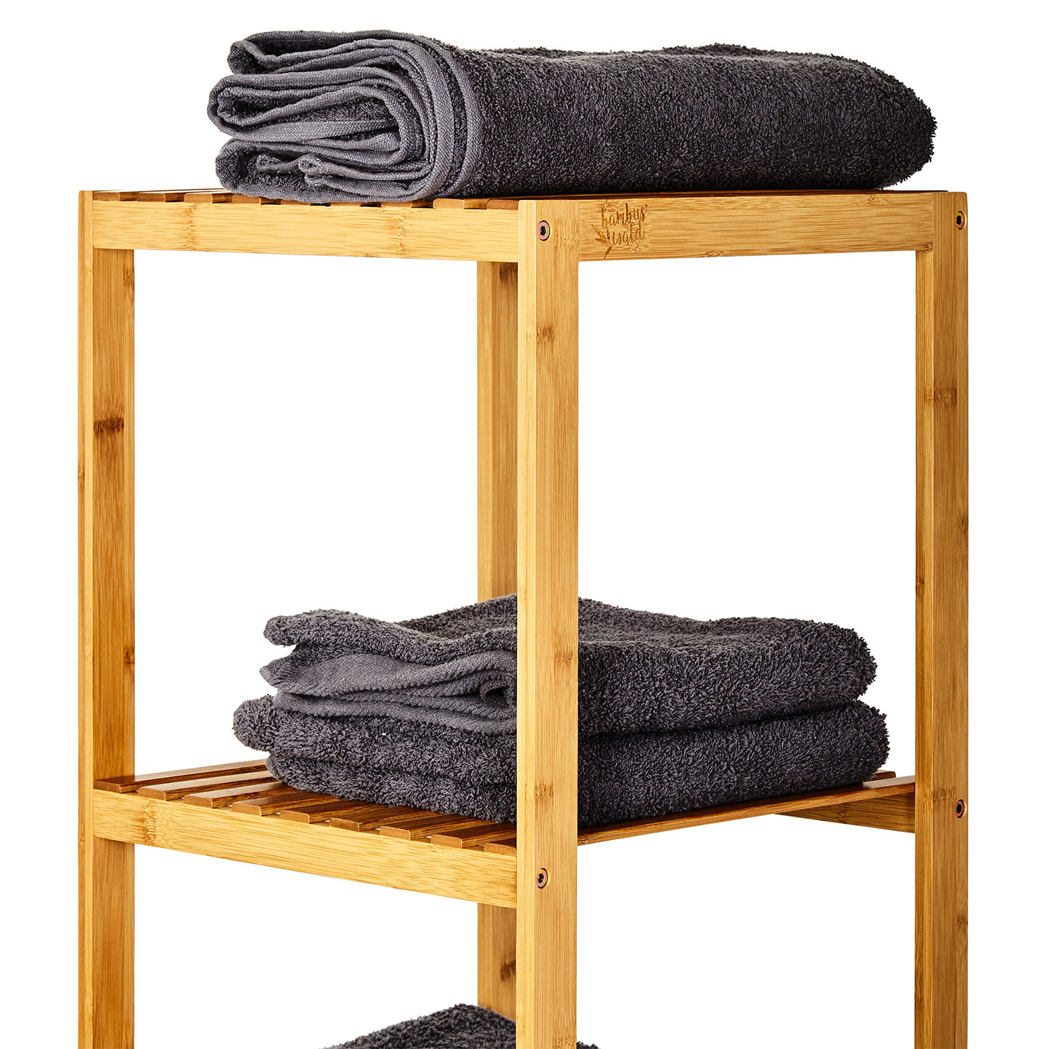 Blumfeldt Regál, viacúčelový regál, 5 úrovní, 34 × 140 × 33 cm (Š × V × H), kombinovateľný, bambus – Obrázok 5