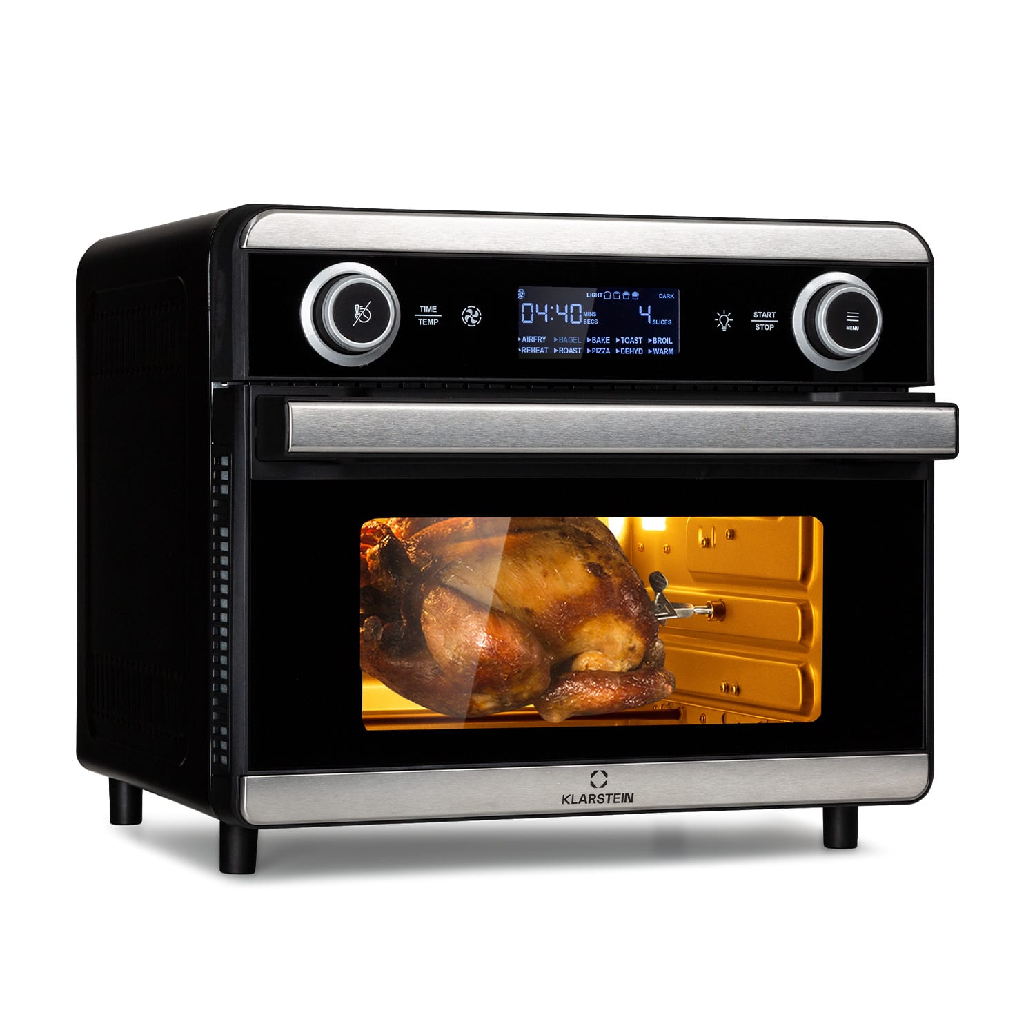 Klarstein AeroVital Jumbo 3 v 1, teplovzdušná fritéza, toaster, dehydrátor, 1550 W, 18 l