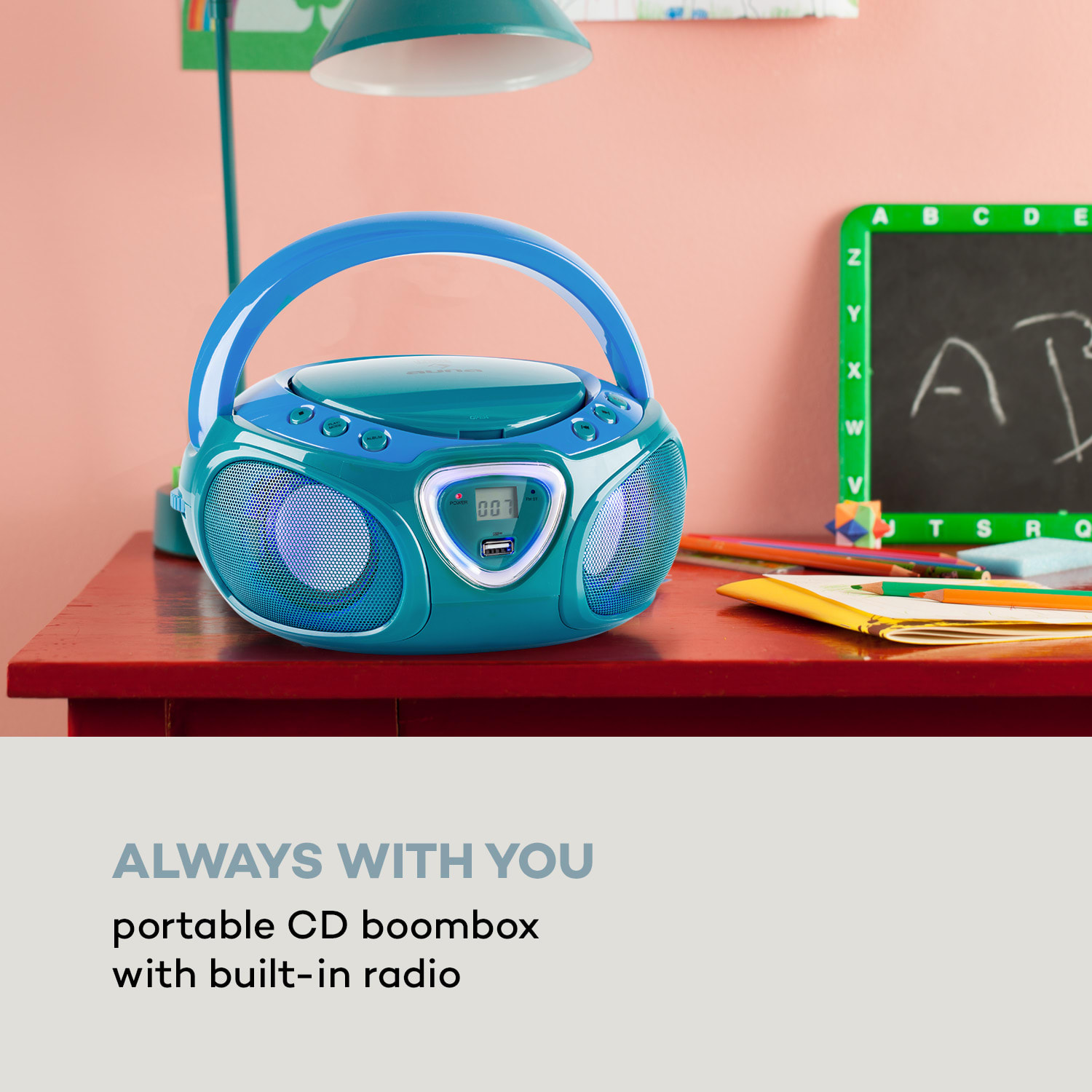 Auna Roadie CD Boombox UKW rádio, Svetelná show, CD prehrávač, Bluetooth 5.0 – Obrázok 2
