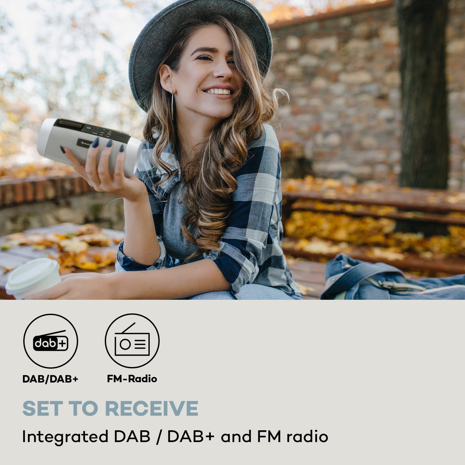 Auna Blaster DAB Radio, prenosný Bluetooth reproduktor, DAB/DAB+/FM, batéria, LCD – Obrázok 2