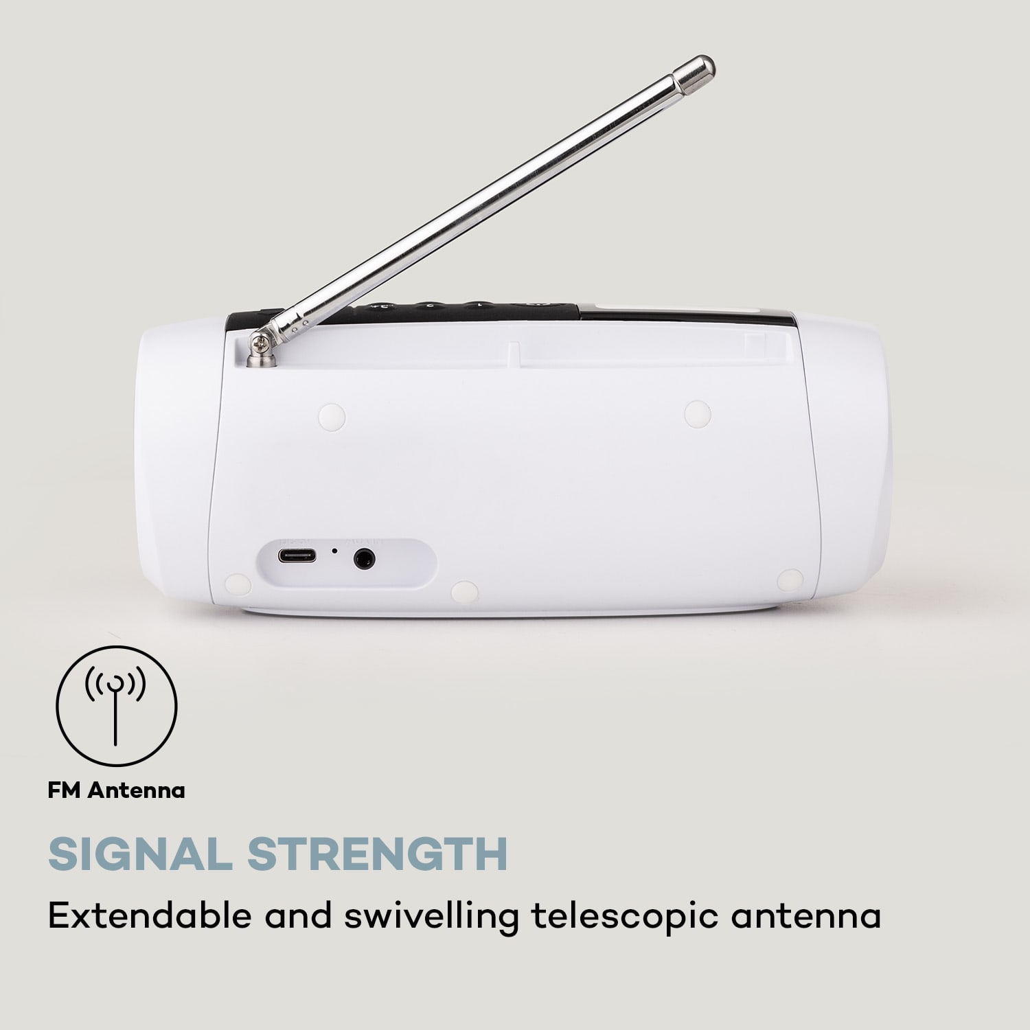 Auna Blaster DAB Radio, prenosný Bluetooth reproduktor, DAB/DAB+/FM, batéria, LCD – Obrázok 4
