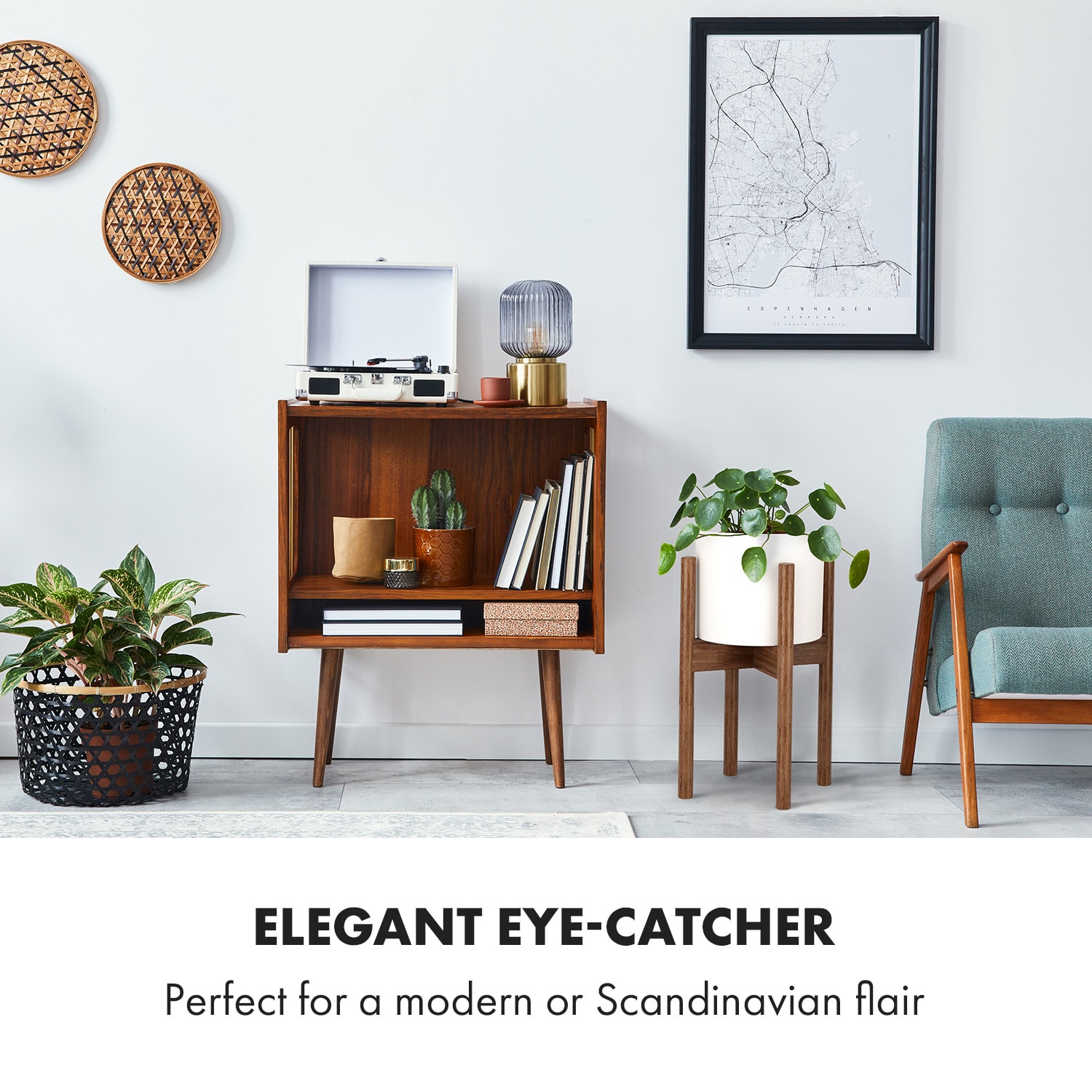 Fox & Fern Deventer, stojany na rastliny, pre kvetináče 20,3-30,5 cm Ø, 2 výšky, bambusové povrazy – Obrázok 3
