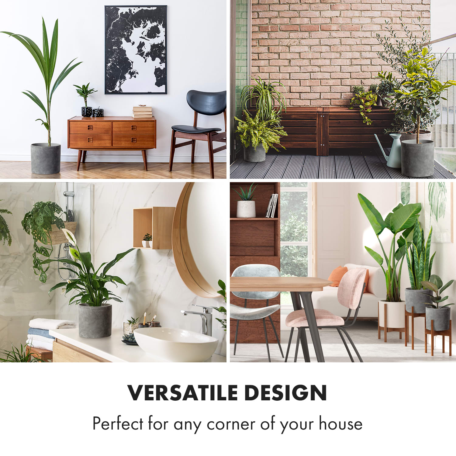 Fox & Fern Venlo, kvetináč, Polystone, interiér a exteriér, 3 veľkosti – Obrázok 2