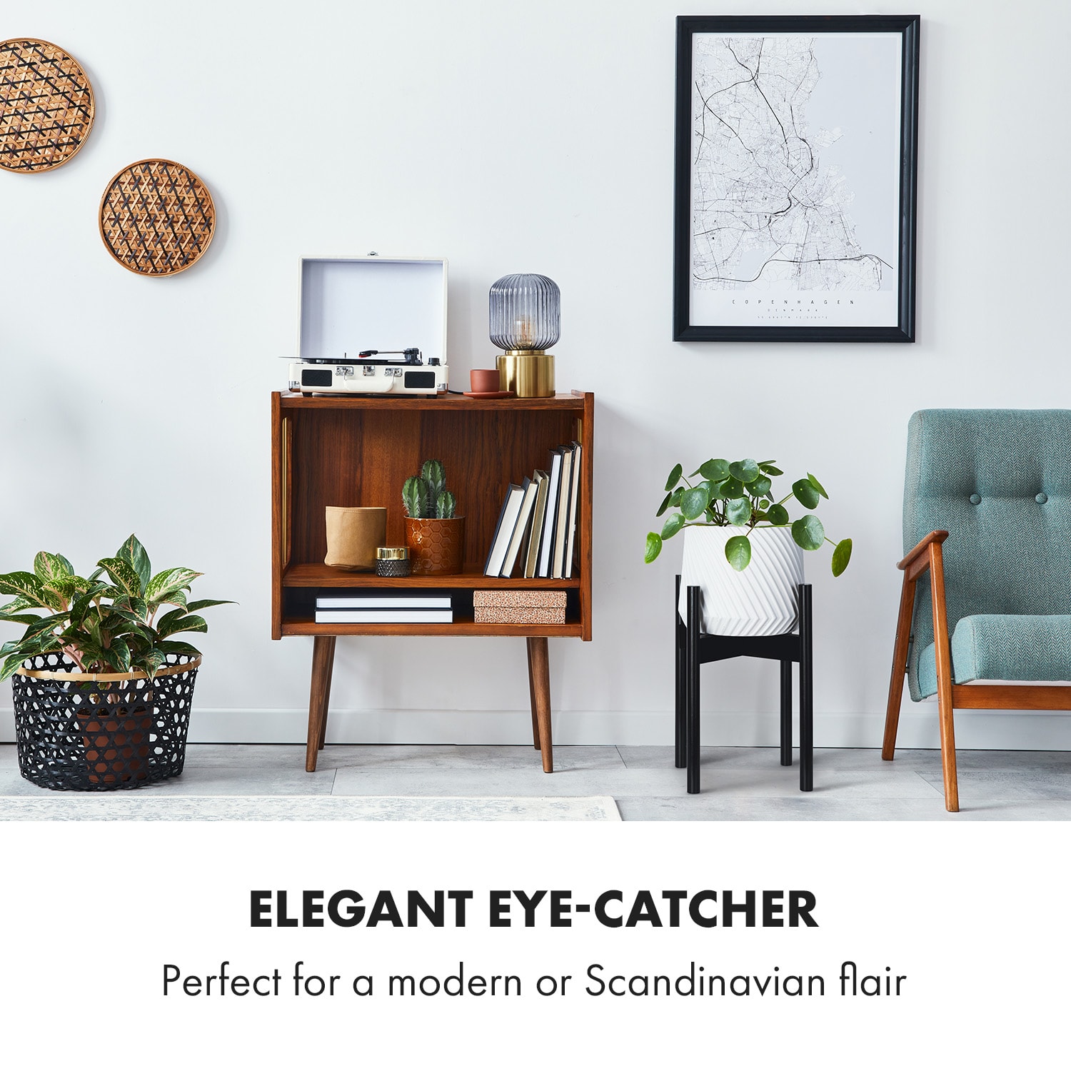 Fox & Fern Deventer, stojany na rastliny, pre kvetináče 20,3-30,5 cm Ø, 2 výšky, bambusové povrazy – Obrázok 3
