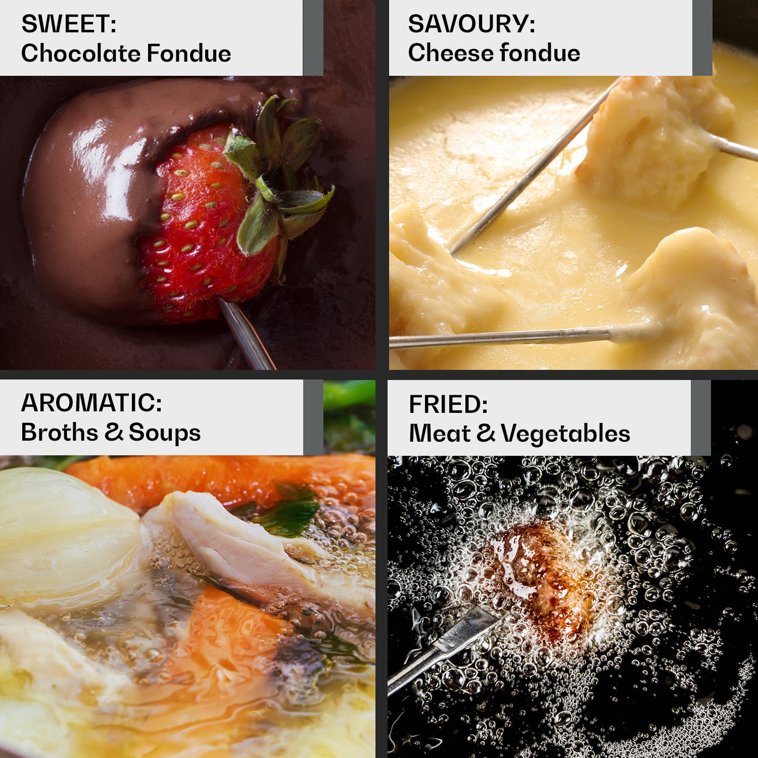 Klarstein Holsten, súprava na fondue, hrniec, ohrievač, horák, 6 vidličiek, 1,5 l, liatina – Obrázok 5