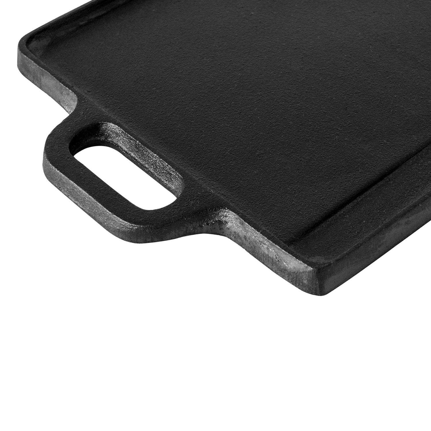 Klarstein Canadienne, barbecue grilovacia platňa, obojstranná platňa 2 v 1, 45 × 1,5 × 23 cm, liatina – Obrázok 4