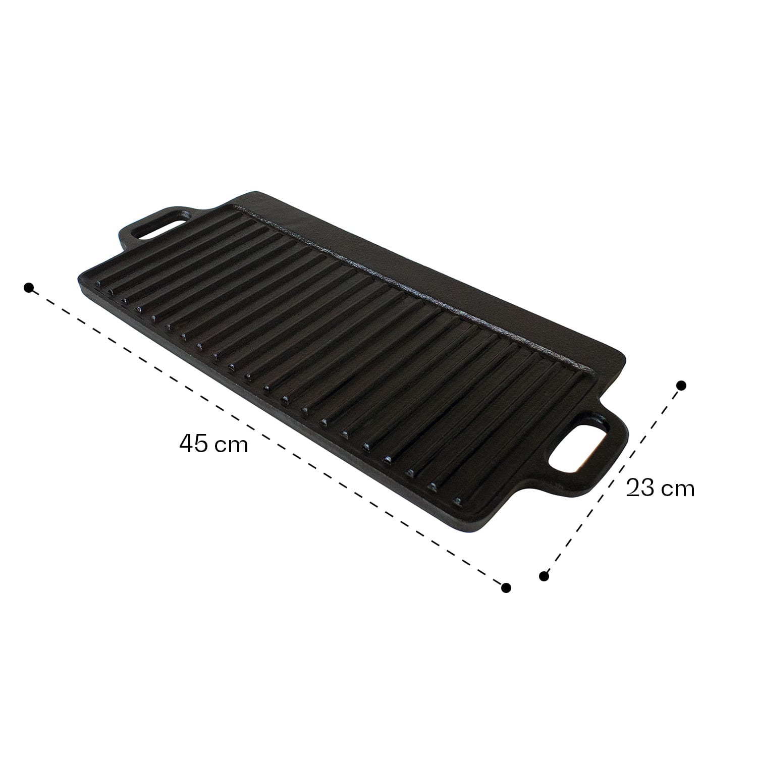 Klarstein Canadienne, barbecue grilovacia platňa, obojstranná platňa 2 v 1, 45 × 1,5 × 23 cm, liatina – Obrázok 5