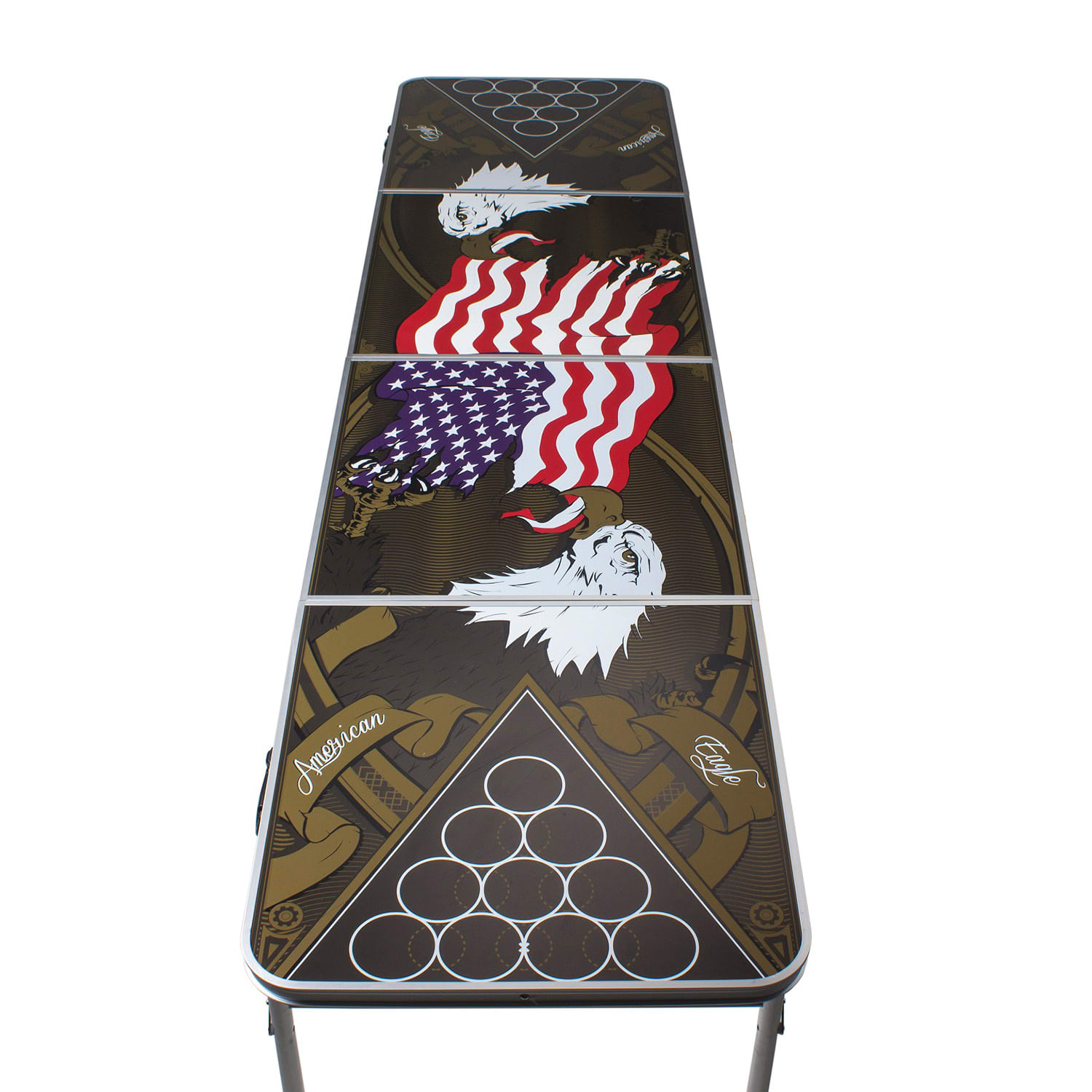 BeerCup Backspin, súprava so stolom na beer pong, American Eagle, držadlá, držiak na loptičky, 6 loptičiek – Obrázok 4