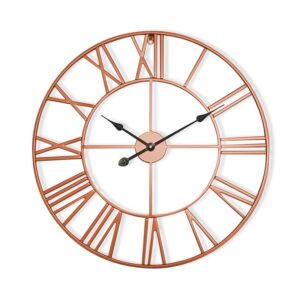 Casa Chic Queensway 60 Nástenné hodiny, kovový rám, tiché, Ø 60 cm