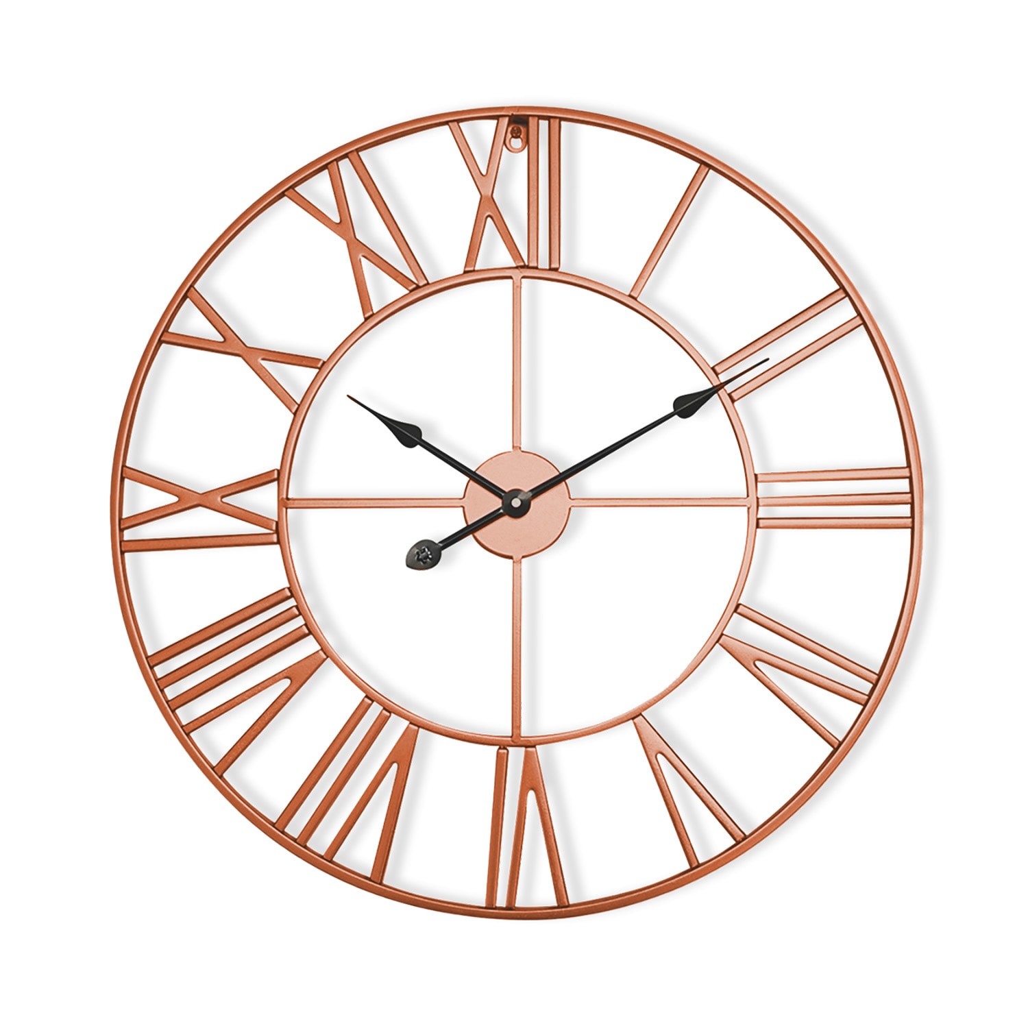 Casa Chic Queensway 60 Nástenné hodiny, kovový rám, tiché, Ø 60 cm