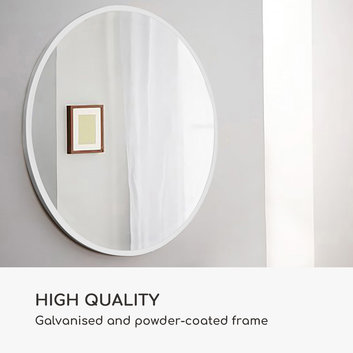 Casa Chic Fournier Nástenné zrkadlo s kovovým rámom okrúhle 58.8 x 58.8 cm – Obrázok 4
