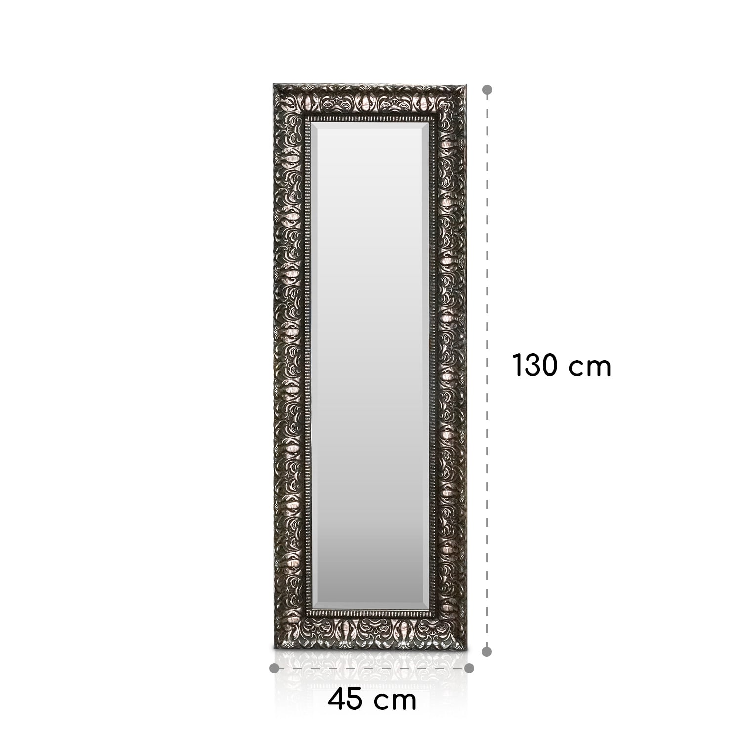 Casa Chic Chelsea Zrkadlo s dreveným rámom obdĺžnikové 130 x 45 cm Vintage – Obrázok 5