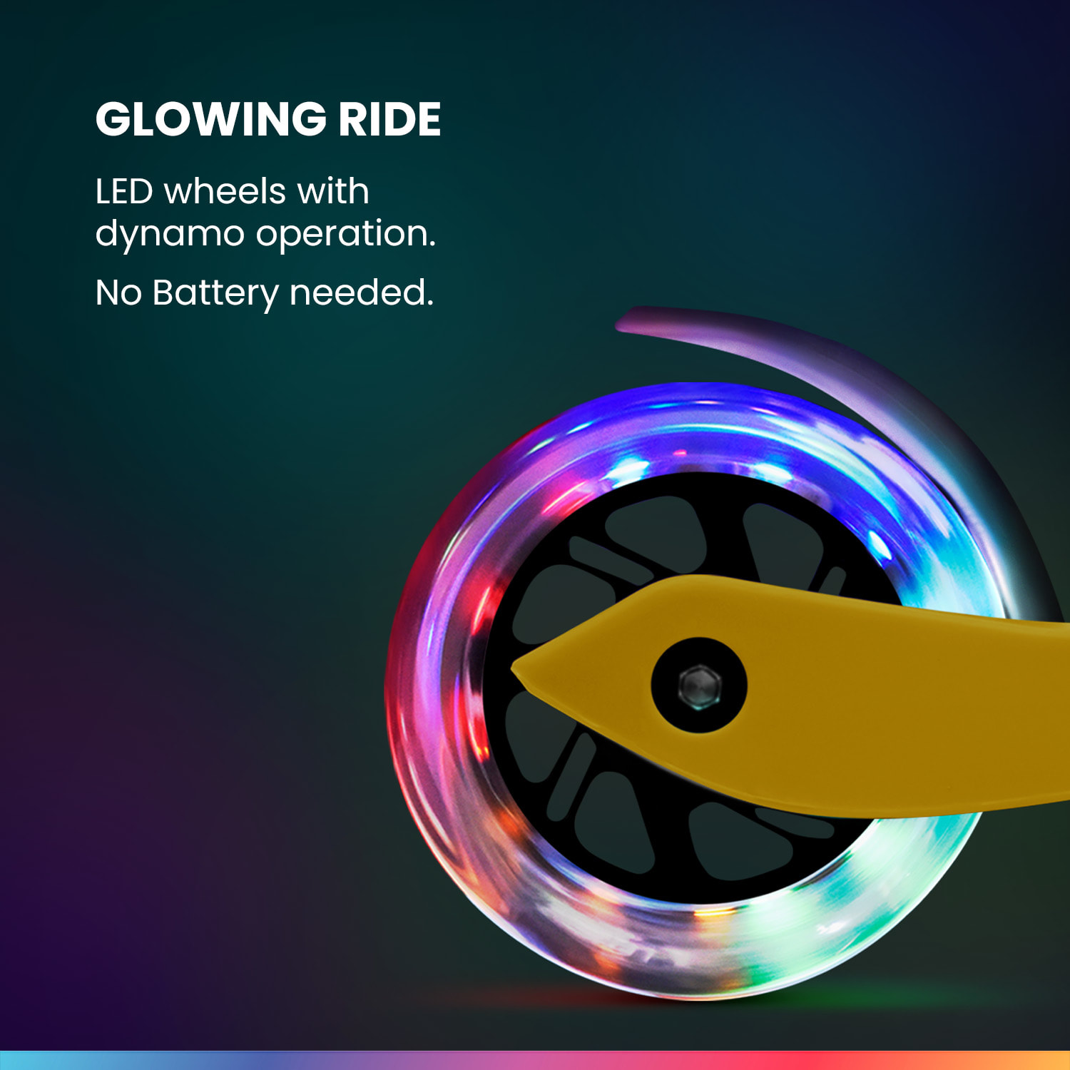 Fun pro ONE Deluxe detská kolobežka 3-6 rokov LED kolieska skladacia do 50 kg nastaviteľná výška – Obrázok 3