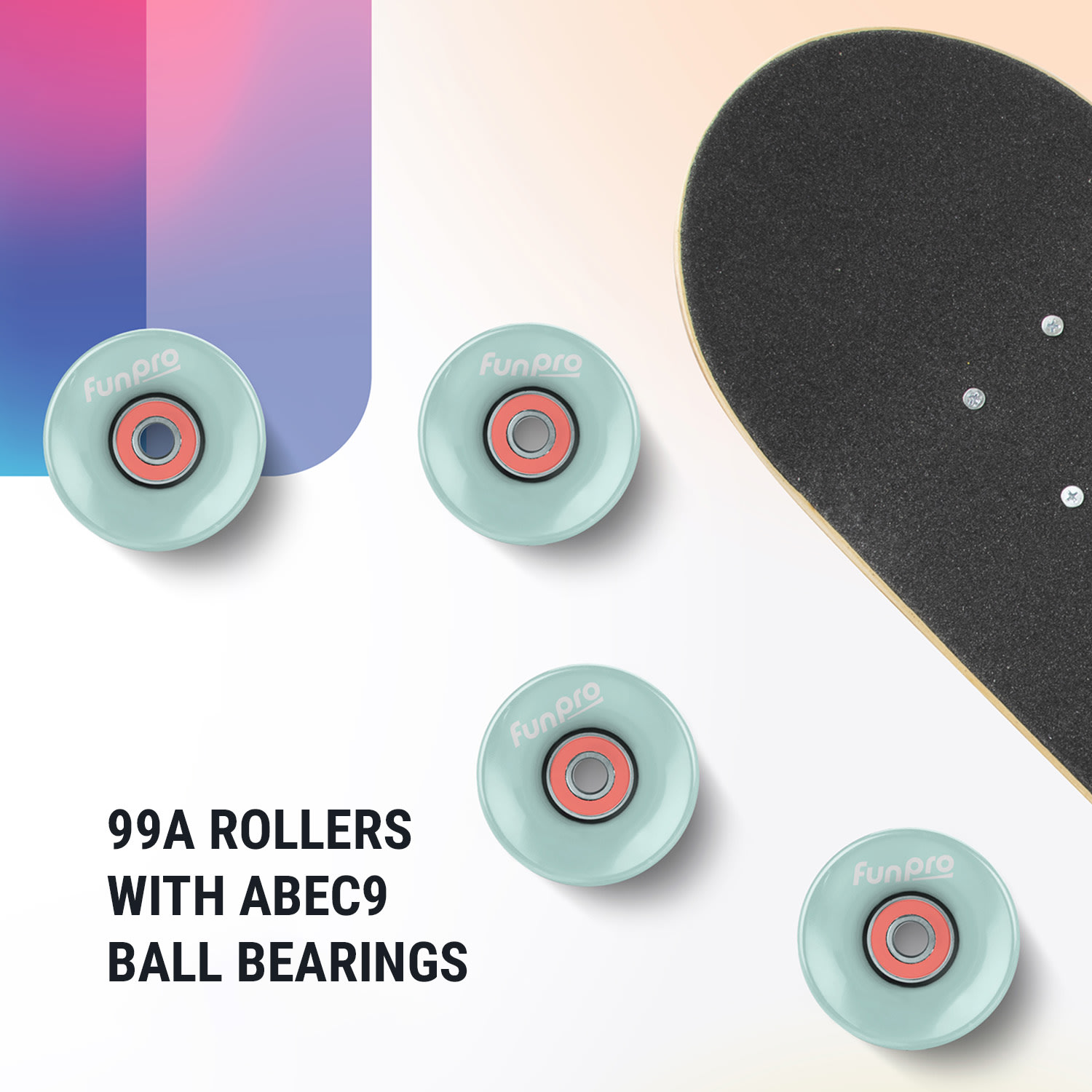 Fun pro Skate 21 Skateboard veľký pre mládež Javorové drevo Cool dizajny – Obrázok 5