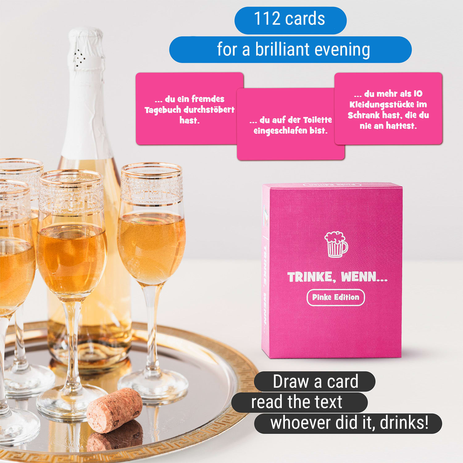 Spielehelden Trinke wenn... Pinke Edition Hra na pitie 100+ otázok Počet hráčov: 2+ Vek: od 18 – Obrázok 3
