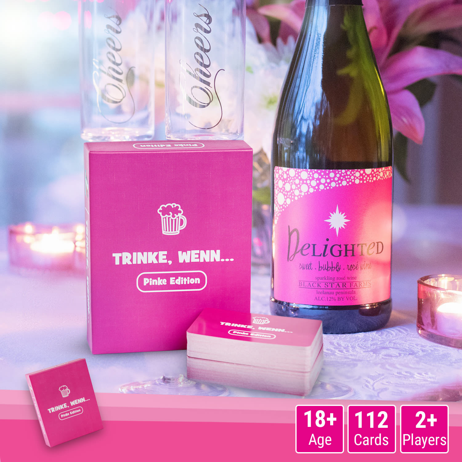 Spielehelden Trinke wenn... Pinke Edition Hra na pitie 100+ otázok Počet hráčov: 2+ Vek: od 18 – Obrázok 4