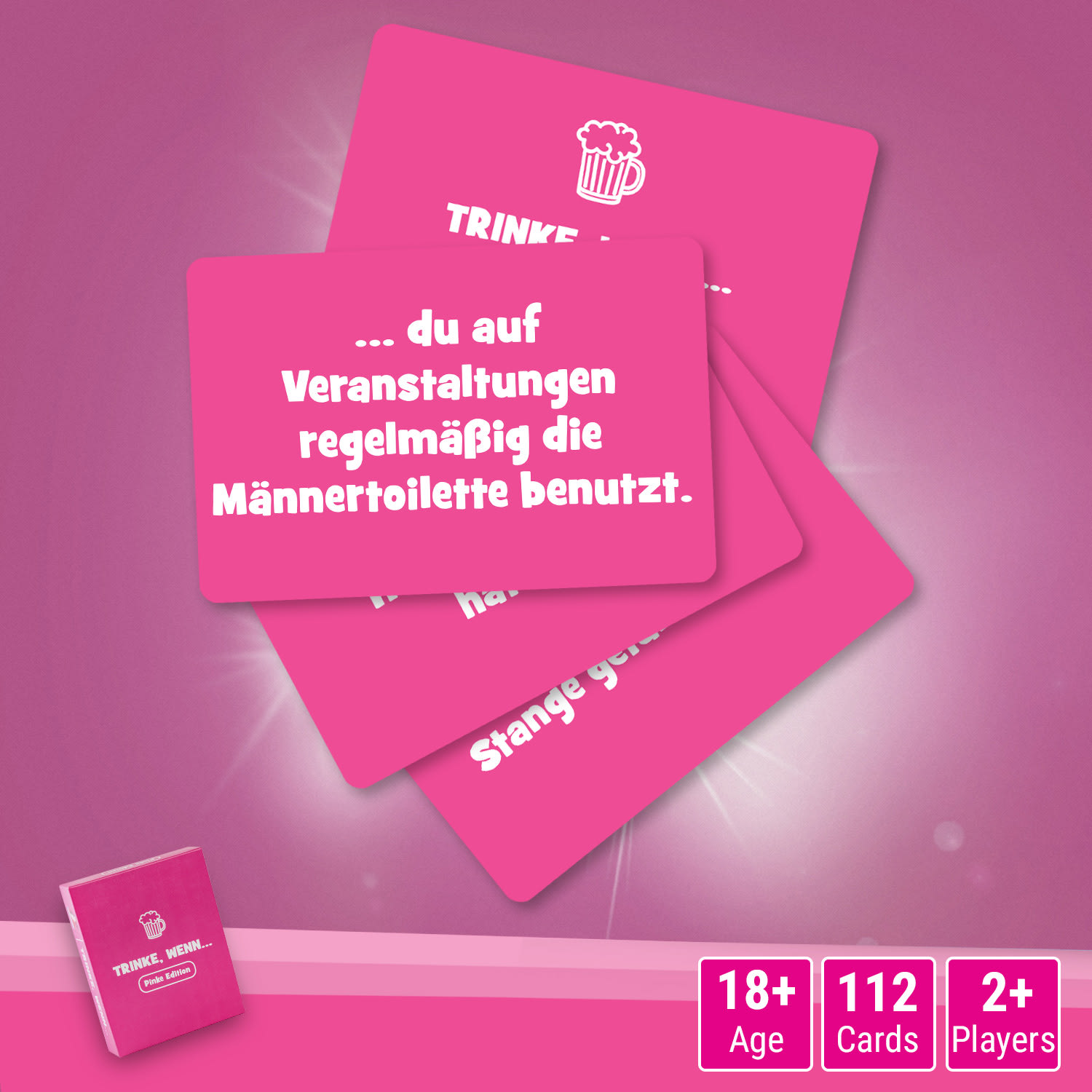 Spielehelden Trinke wenn... Pinke Edition Hra na pitie 100+ otázok Počet hráčov: 2+ Vek: od 18 – Obrázok 5